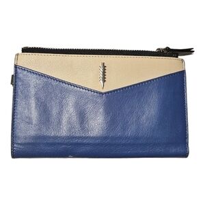 THACKER Multi-use Color block Alexis double zip Wristlet Wallet NWOT